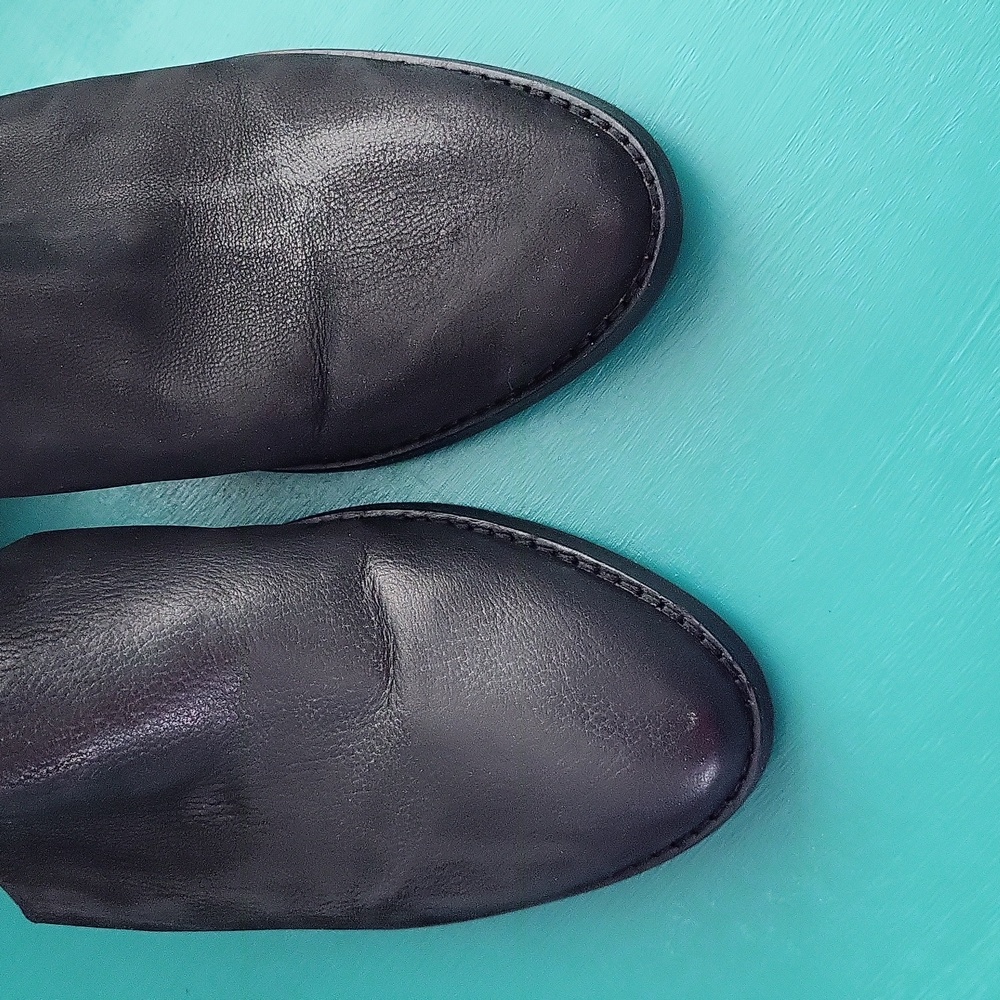 LAST CHANCE: Eileen Fisher Leather Vanda Cutout Ankle Bootie - Black -9 - Picture 6 of 7